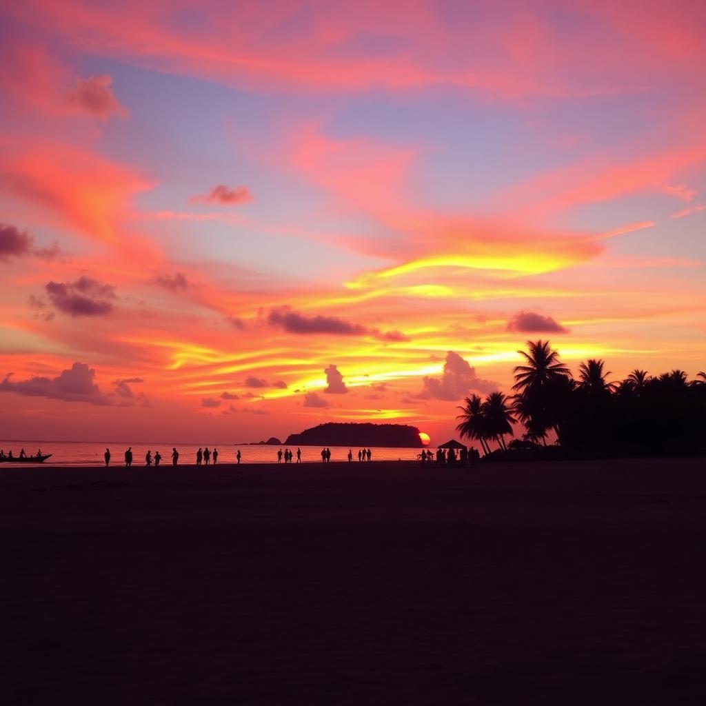 Coucher de soleil sur l'Atlantique